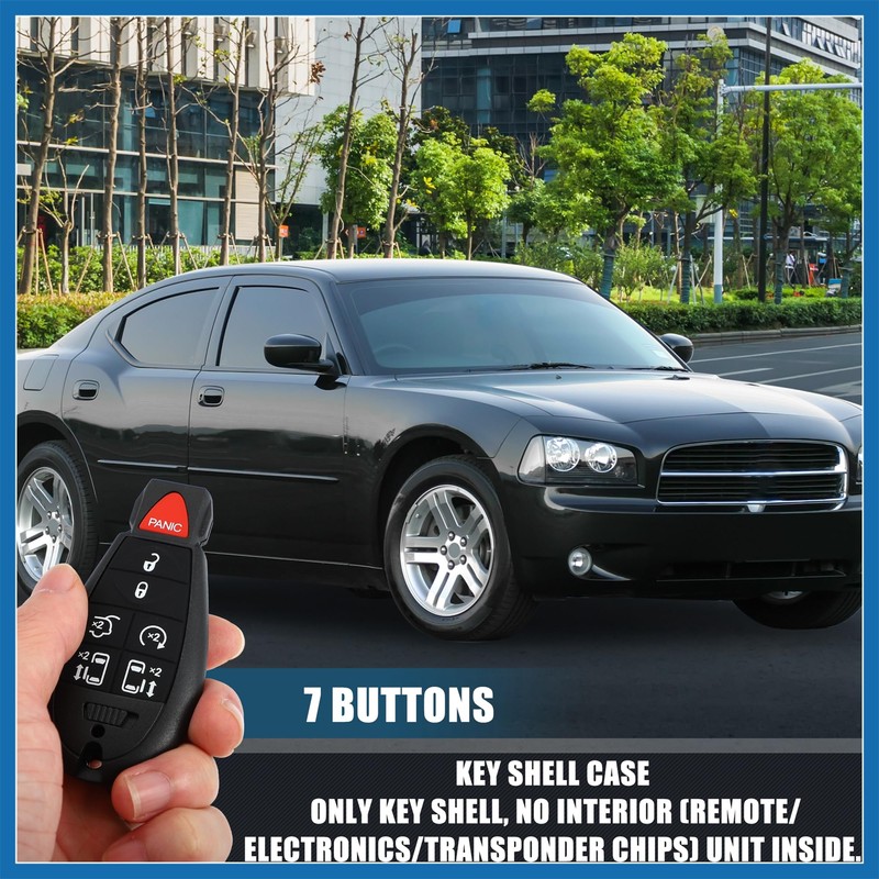 A ABSOPRO Car Key Case 7 Buttons Remote Control Car
