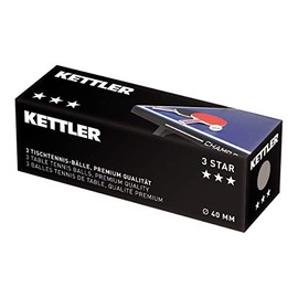 KETTLER 3 Star Competition Table Tennis Balls - 3pack