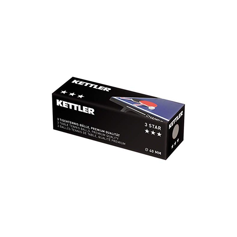 KETTLER 3 Star Competition Table Tennis Balls - 3pack
