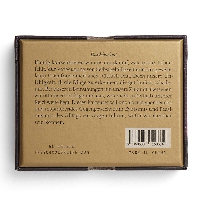 The School of Life - Gratitude Cards - German Language