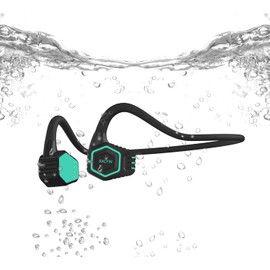 Roelao Auriculares Abiertos, diseño de conducción ósea subacuática, IPX8, Impermeables, Auriculares Abiertos, Auriculares Bluetooth inalámbricos para Nadar y bucear