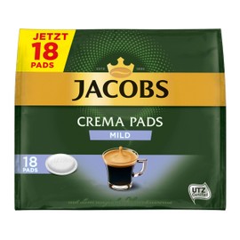 Jacobs Coffee Pods, Crema Pads, Mild, Mild & Soft Taste, Coffee, 64 Pads