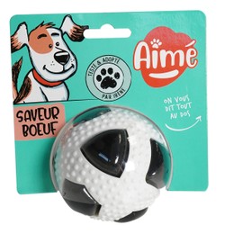 Aimé Play Ball for Dogs with Sound and Meat Smell 8 cm Long, S