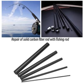 SING F LTD 10pcs Carbon Fiber Rod Fishing Rod Repair Carbon Fiber Fly Fishing Kit Solid Carbon Fiber Rod for Baitcasting Rods Spinnning Rods Repair 2mm 4mm 6mm 8mm 10mm