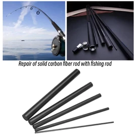 SING F LTD 10pcs Carbon Fiber Rod Fishing Rod Repair Carbon Fiber Fly Fishing Kit Solid Carbon Fiber Rod for Baitcasting Rods Spinnning Rods Repair 2mm 4mm 6mm 8mm 10mm