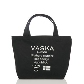 Mozu VZHE-01A VASKA by Vesca Tote Bag, Women's, Unisex, Men's, Lightweight, Canvas, Mini Tote, S Size, Eco Bag, Lesson Bag, night black