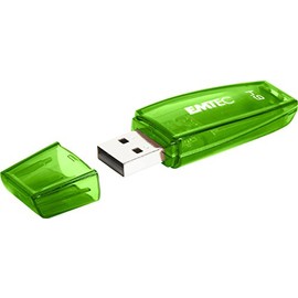 EMTEC - C410 Color Mix 2.0 Series Runners USB Flash Drive - USB 2.0 Universal Compatibility - 15MB/s Read and Write 5MB/s - Eco-Design - Green