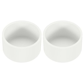 PATIKIL 2" PVC Pipe End Cap Fitting, 2 Pack Furniture Grade Pipe Plug Adapter Socket Fittings for Build PVC Furniture DIY Garden Shelf Support Structure Storage, White