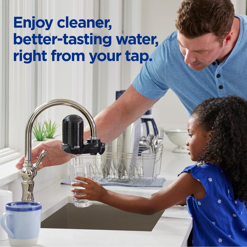 PUR Vertical Faucet Mount Water Filtration System with Lead Reducing