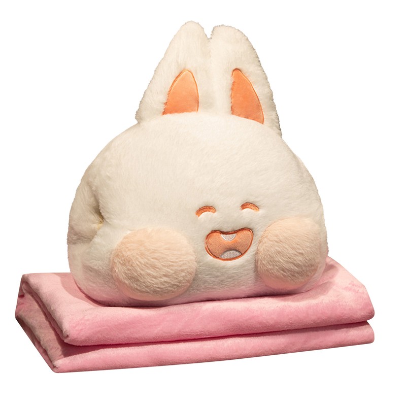 Stuffed Animals Travel Blanket Pillow Set Soft Plush Hugging Pillow