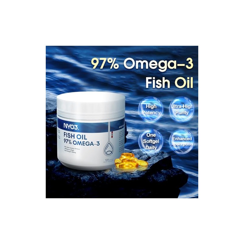 NYO3 Omega 3 Fish Oil 1500mg with DHA & EPA