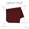 BapronBaby Red Buffalo Plaid Splash Mat - Waterproof Catch-All for