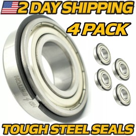 HD Switch (4 Pack) Front Wheel Bearings fits Ariens Gravely 05435700 - 0.98" x 2.04"