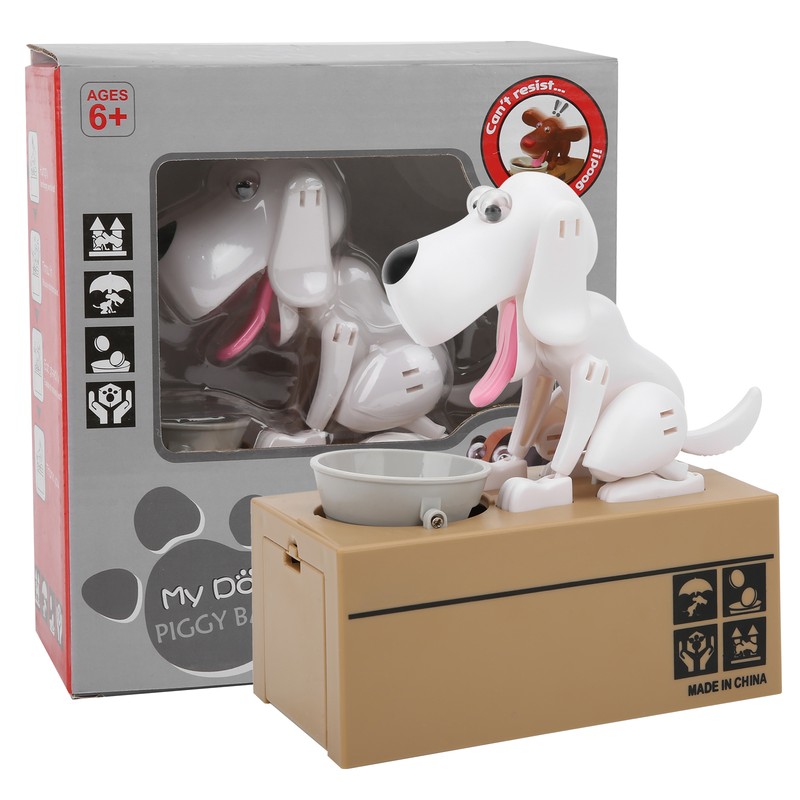 Saving Pot Electronic Money Box Robotic Dog Coin Bank Automatic