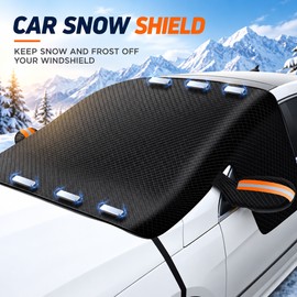 Magnetic Windshield Snow Cover for Winter Car Protection – PVC Frost and Ice Shield for Easier Cold-Weather Mornings