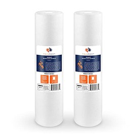 Aquaboon 1 Micron 20 x 4.5 Sediment Water Filter Replacement Cartridge | Whole House Sediment Filtration | Compatible with AP810-2, SDC-45-2005, FPMB5-20, P5-20, FP25B, 155358-43, 2 Pack