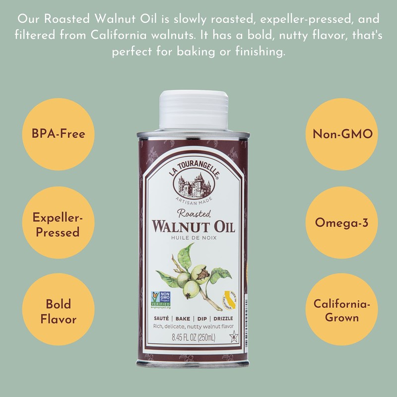 La Tourangelle, Roasted Walnut Oil, Plant-Based Source of Omega-3 Fatty