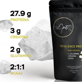 The Grit Co Resilience Functional Whey Protein Powder with Creatine, L-Glutamine & BCAAs - French Vanilla, 720g