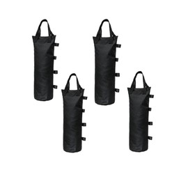 XHYdamile 4PCS Sandbags for Canopy Legs, 6"×20" Heavy Duty Windproof Weight Bags - Outdoor Tent Anchors with Handles for Gazebo, Market Stall & Patio Umbrella (Black)