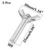 5 Pcs M8 304 Stainless Steel Wing Butterfly Screws Bolts