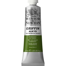 Winsor & Newton Griffin Alkyd Fast Drying Oil Paint, 37ml (1.25-oz) tube, Permanent Sap Green