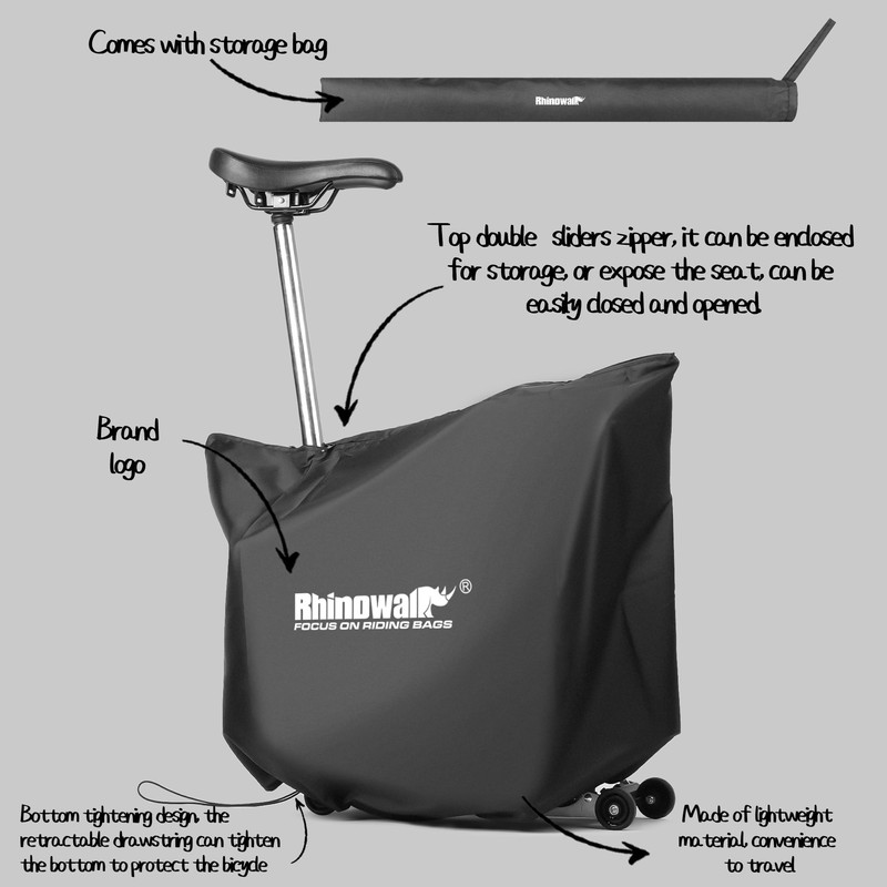 Rhinowalk Dust Cover for BROMPTON Folding Bike -Lightweight, Frame Hidden,