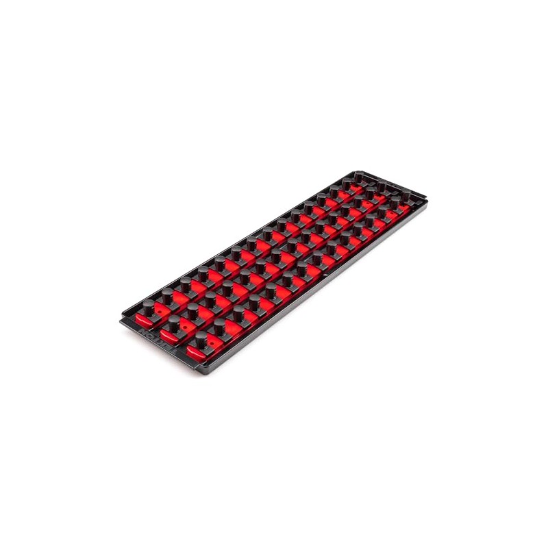 TEKTON 1/2 Inch Drive 3-Rail Socket Organizer Set, Red (45-Tool)