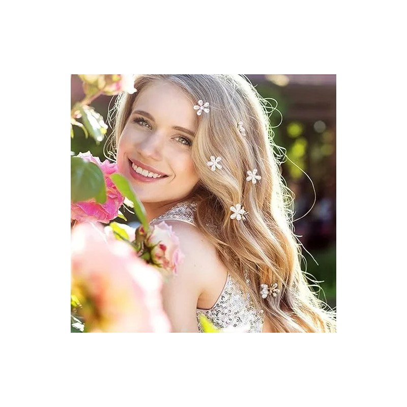 TO 10 Clips De Garra Pelo Con Perlas Pequeñas Diseño