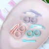 콘택트 원데이 렌즈 끼는 빼는 집게 흡착봉 케이스 [2-렌즈흡착봉-핑크] Contact One Day Lens Inserting and Removing Tweezer Suction Stick Case [2-Lens Suction Stick-Pink]