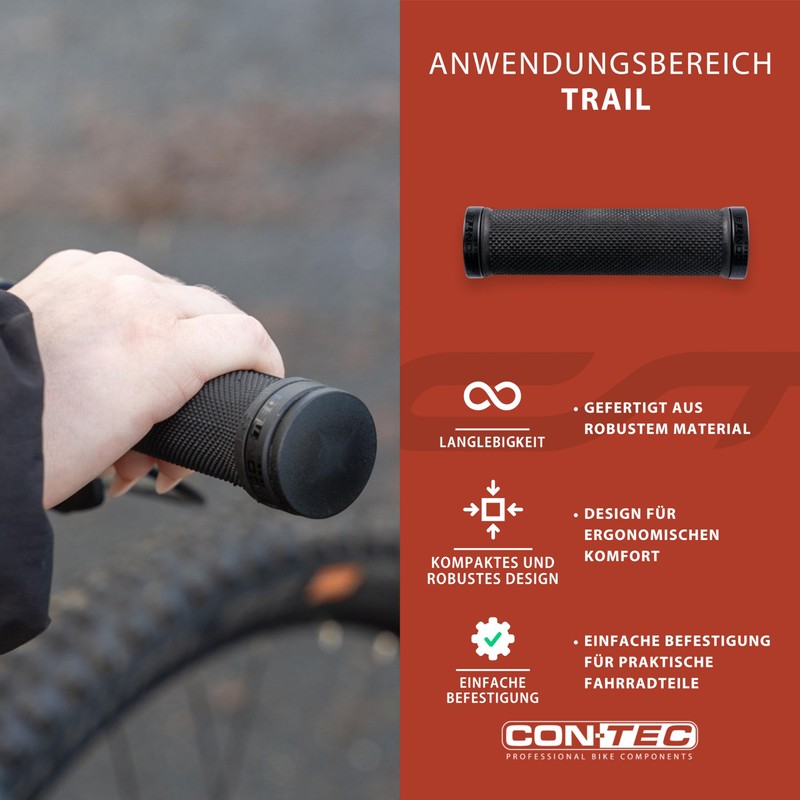"Trail Contec Grips 130 MM Black