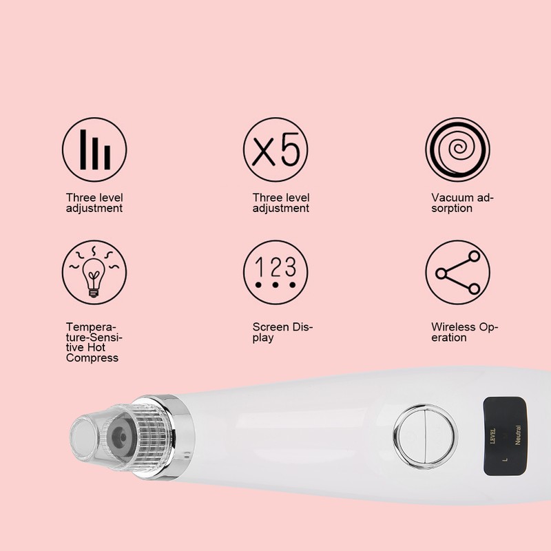 5V1 Electric Blackhead Removal Machine Adjustable Suction Modes Pore CleanerSilver