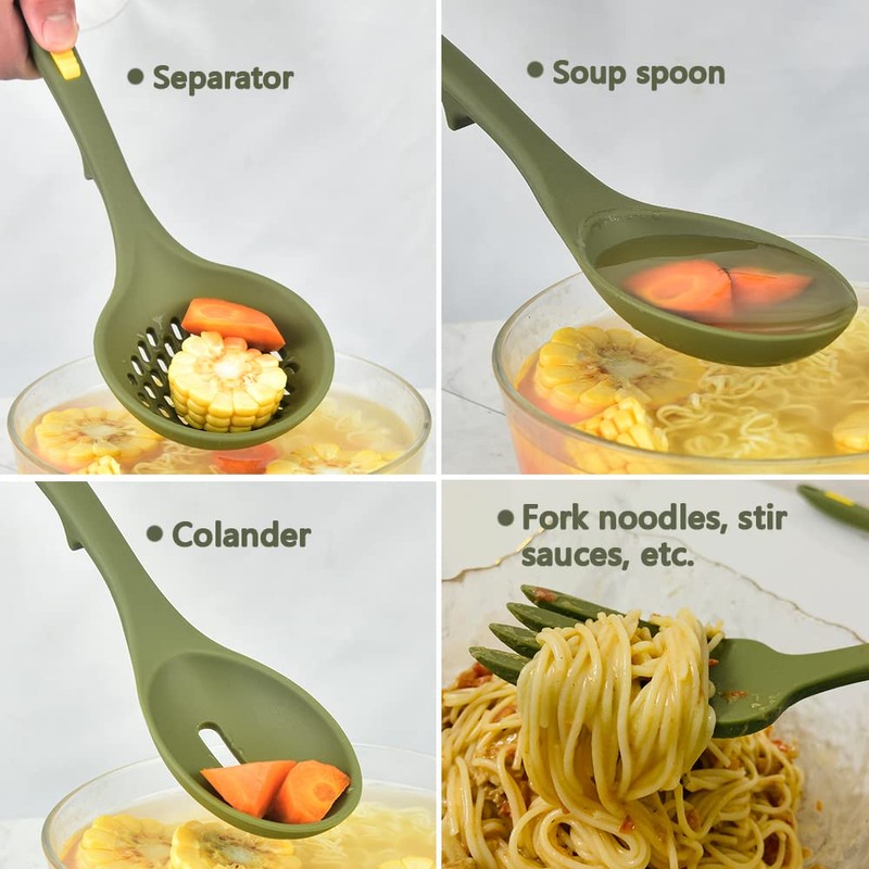 Collfa Heavy Duty Kitchen Silicone Cooking Utensils Set Heat Resistant