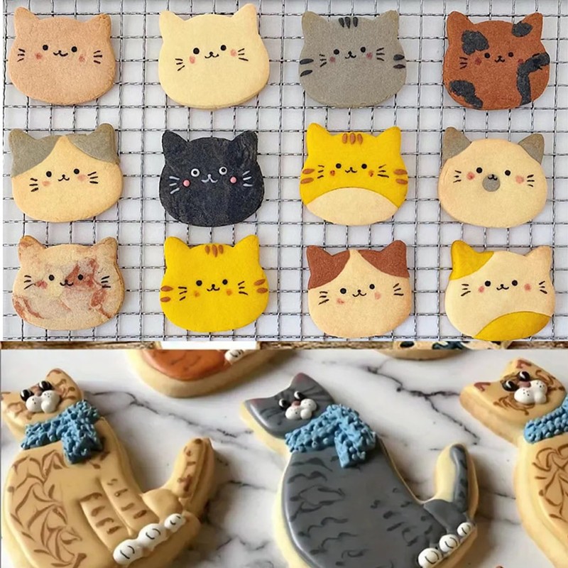 9-Piece Cat Cookie Cutter Set - 9 Unique Cat Shapes