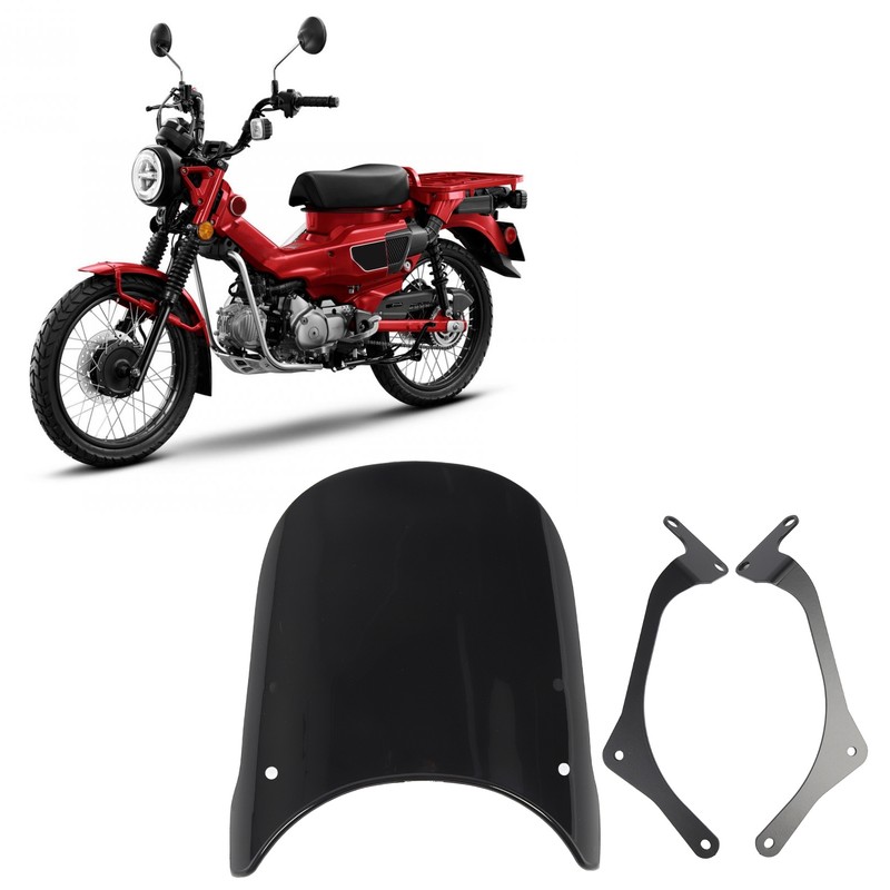 Motorcycle Front Windshield PC Airflow Wind Deflector Fairing Windscreen for