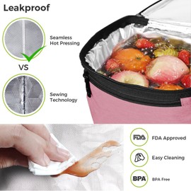 Hap Tim Kühltasche klein mit Kühlakku für kühlbox Lunch tasche Isoliert Thermotasche Isoliertasche Picknicktasche für Lebensmitteltransport 8L(UK-LB-16040-PK)