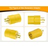 Generator Adapter Plug, 30 Amp to 20 Amp, NEMA L14-30P