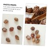 CAXUSD 50 Pcs Small Artificial Pine Cones Decorative Natural Pine