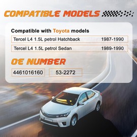 4461016160 Power Vacuum Brake Booster Compatible with Toyota Tercel 1987-1990 L4 1.5L Hatchback Sedan, Replace OE 4461016160, 53-2272, 23135107