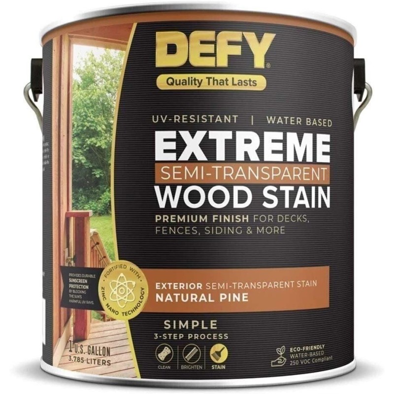 SaverSystems DEFY Extreme 1 Gallon Semi-Transparent Exterior Wood Stain, Driftwood