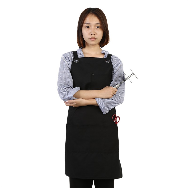 Canvas Apron Kitchen Cooking Carpenters Machinists Working Uniform with Crossed