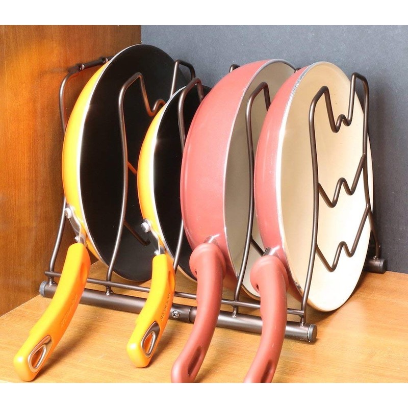 Deco Brothers Pan Organizer Rack for Kitchen Cabinet and Counter,