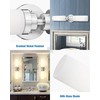 Emak Modern Brushed Nickel Bathroom Light Fixtures, 2-Light Vanity Lights