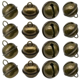 Maydahui 20PCS Vintage Jingle Bell 1 Inches Antique Decorative Tone Copper Bell for Pet Dog Cat Pendants Christmas Tree Crafts Decoration