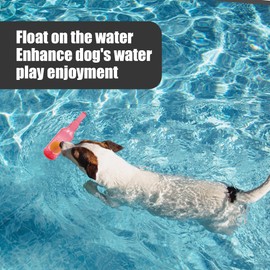 PawSailor Dog Squeaky Floating Toy for Small Medium Large Dogs Training Fetch Indestructible Dog Chew Toys Indoor Pool Beach Outdoor Pet Supplies Red S