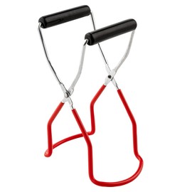 Restaurantware Met Lux 8.8 x 3.2 Inch Canning Jar Lifter 1 Durable Mason Jar Grabber - Withstands High Heat Vinyl-Coated Clamps Stainless Steel Jar Holder For Canning With Soft-Touch Grip Handle