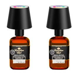 brightower LED Bottle Lamp with RGB, 5200 mAh Touch Wireless Bottle Light, IP54 Continuous Dimming Table Lamp for Indoor and Outdoor Restaurants, Bars, Bedroom and Camping (Black, Pack of 2)