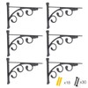 OVOV 6 Pack Decorative Shelf Brackets Wall Mounted Shelving Brackets