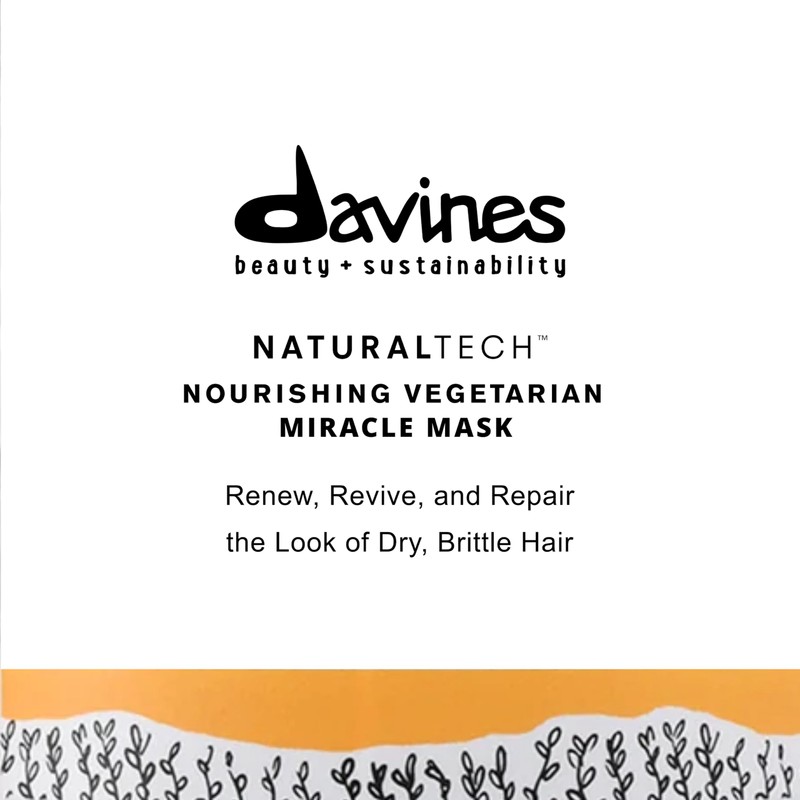 Davines Naturaltech NOURISHING Vegetarian Miracle Mask, Deep Moisturizing For Dry