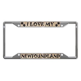 Fastasticdeals Newfoundland Dog License Plate Frame Tag Holder Cover