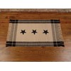 Black Simply Stars Plaid Border 24 x 42 Inch Heavy